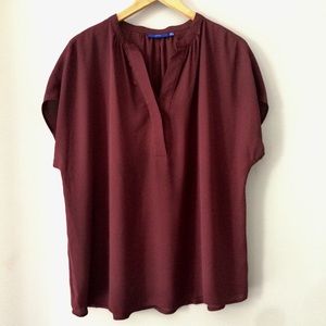 Apt 9 V-Neck Popover Maroon Size XL